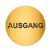 Blacked LaserTEC Leitsysteme - Acryl Schild - Rund 10 cm Durchmesser - Selbstklebend - Gold gebürstet - Metall-Optik - UV beständig - Für Innen und Außen (Achtung)