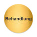 Blacked LaserTEC Leitsysteme - Acryl Schild - Rund 10 cm Durchmesser - Selbstklebend - Gold gebürstet - Metall-Optik - UV beständig - Für Innen und Außen (Achtung)