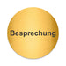 Blacked LaserTEC Leitsysteme - Acryl Schild - Rund 10 cm Durchmesser - Selbstklebend - Gold gebürstet - Metall-Optik - UV beständig - Für Innen und Außen (Achtung)