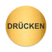Blacked LaserTEC Leitsysteme - Acryl Schild - Rund 10 cm Durchmesser - Selbstklebend - Gold gebürstet - Metall-Optik - UV beständig - Für Innen und Außen (Achtung)