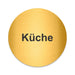 Blacked LaserTEC Leitsysteme - Acryl Schild - Rund 10 cm Durchmesser - Selbstklebend - Gold gebürstet - Metall-Optik - UV beständig - Für Innen und Außen (Achtung)