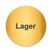 Blacked LaserTEC Leitsysteme - Acryl Schild - Rund 10 cm Durchmesser - Selbstklebend - Gold gebürstet - Metall-Optik - UV beständig - Für Innen und Außen (Achtung)