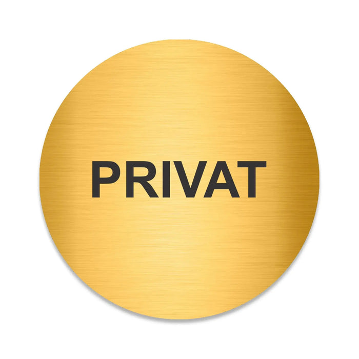 Blacked LaserTEC Leitsysteme - Acryl Schild - Rund 10 cm Durchmesser - Selbstklebend - Gold gebürstet - Metall-Optik - UV beständig - Für Innen und Außen (Achtung)