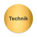 Blacked LaserTEC Leitsysteme - Acryl Schild - Rund 10 cm Durchmesser - Selbstklebend - Gold gebürstet - Metall-Optik - UV beständig - Für Innen und Außen (Achtung)