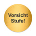 Blacked LaserTEC Leitsysteme - Acryl Schild - Rund 10 cm Durchmesser - Selbstklebend - Gold gebürstet - Metall-Optik - UV beständig - Für Innen und Außen (Achtung)