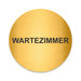 Blacked LaserTEC Leitsysteme - Acryl Schild - Rund 10 cm Durchmesser - Selbstklebend - Gold gebürstet - Metall-Optik - UV beständig - Für Innen und Außen (Achtung)