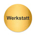 Blacked LaserTEC Leitsysteme - Acryl Schild - Rund 10 cm Durchmesser - Selbstklebend - Gold gebürstet - Metall-Optik - UV beständig - Für Innen und Außen (Achtung)