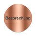 Blacked LaserTEC Leitsysteme - Acryl Schild - Rund 10 cm Durchmesser - Selbstklebend - Kupfer gebürstet - Metall-Optik - UV beständig - Für Innen und Außen (Achtung)