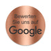 Blacked LaserTEC Leitsysteme - Acryl Schild - Rund 10 cm Durchmesser - Selbstklebend - Kupfer gebürstet - Metall-Optik - UV beständig - Für Innen und Außen (Achtung)