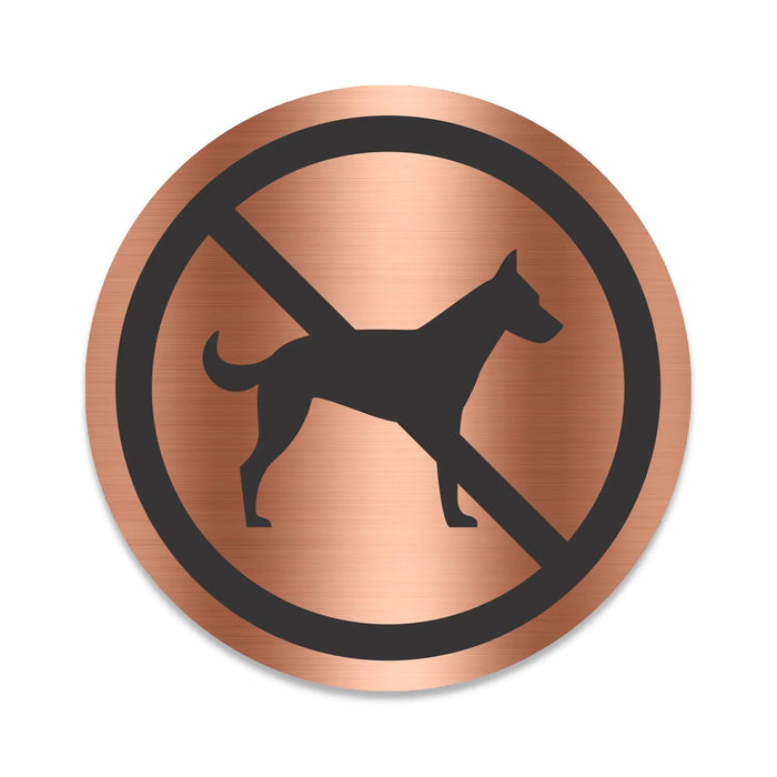 Blacked LaserTEC Leitsysteme - Acryl Schild - Rund 10 cm Durchmesser - Selbstklebend - Kupfer gebürstet - Metall-Optik - UV beständig - Für Innen und Außen (Achtung)