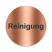 Blacked LaserTEC Leitsysteme - Acryl Schild - Rund 10 cm Durchmesser - Selbstklebend - Kupfer gebürstet - Metall-Optik - UV beständig - Für Innen und Außen (Achtung)