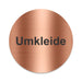 Blacked LaserTEC Leitsysteme - Acryl Schild - Rund 10 cm Durchmesser - Selbstklebend - Kupfer gebürstet - Metall-Optik - UV beständig - Für Innen und Außen (Achtung)