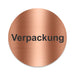 Blacked LaserTEC Leitsysteme - Acryl Schild - Rund 10 cm Durchmesser - Selbstklebend - Kupfer gebürstet - Metall-Optik - UV beständig - Für Innen und Außen (Achtung)