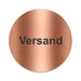 Blacked LaserTEC Leitsysteme - Acryl Schild - Rund 10 cm Durchmesser - Selbstklebend - Kupfer gebürstet - Metall-Optik - UV beständig - Für Innen und Außen (Achtung)