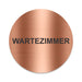 Blacked LaserTEC Leitsysteme - Acryl Schild - Rund 10 cm Durchmesser - Selbstklebend - Kupfer gebürstet - Metall-Optik - UV beständig - Für Innen und Außen (Achtung)