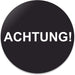 Blacked LaserTEC Leitsysteme - Acryl Schild - Rund 10 cm Durchmesser - Selbstklebend - Schwarz Matt - UV beständig - Für Innen und Außen (Achtung)