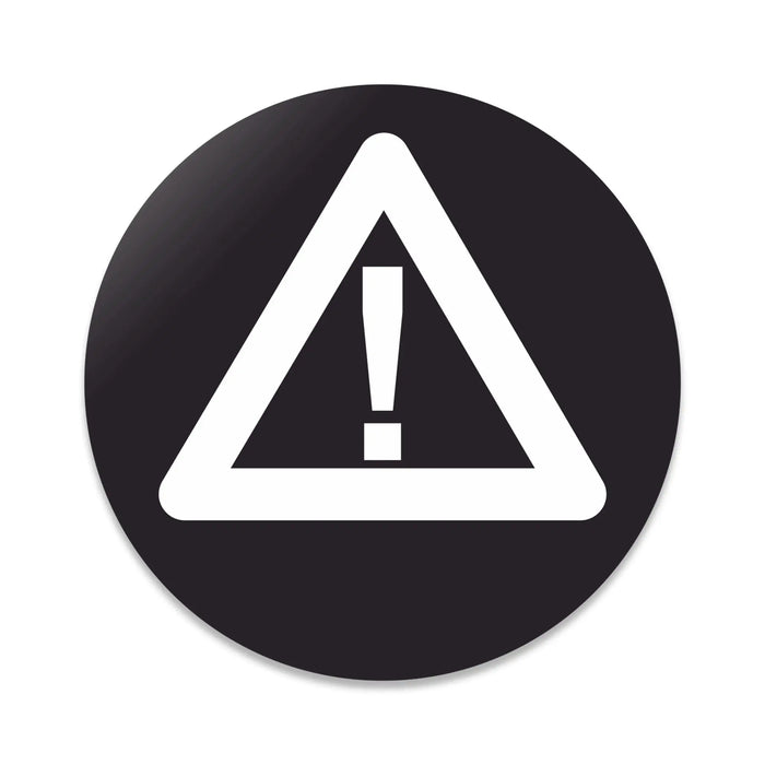 Blacked LaserTEC Leitsysteme - Acryl Schild - Rund 10 cm Durchmesser - Selbstklebend - Schwarz Matt - UV beständig - Für Innen und Außen (Achtung)