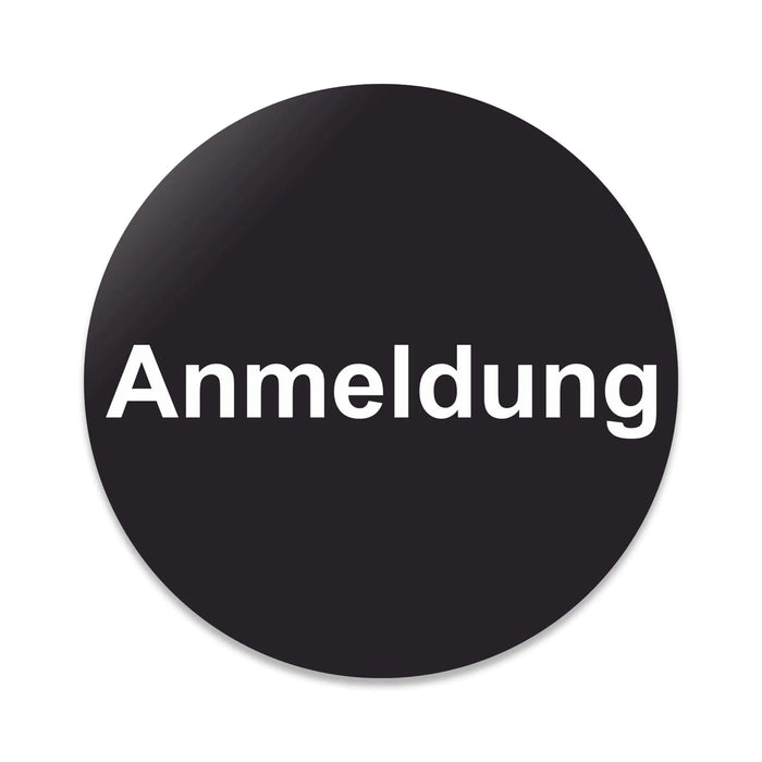Blacked LaserTEC Leitsysteme - Acryl Schild - Rund 10 cm Durchmesser - Selbstklebend - Schwarz Matt - UV beständig - Für Innen und Außen (Achtung)