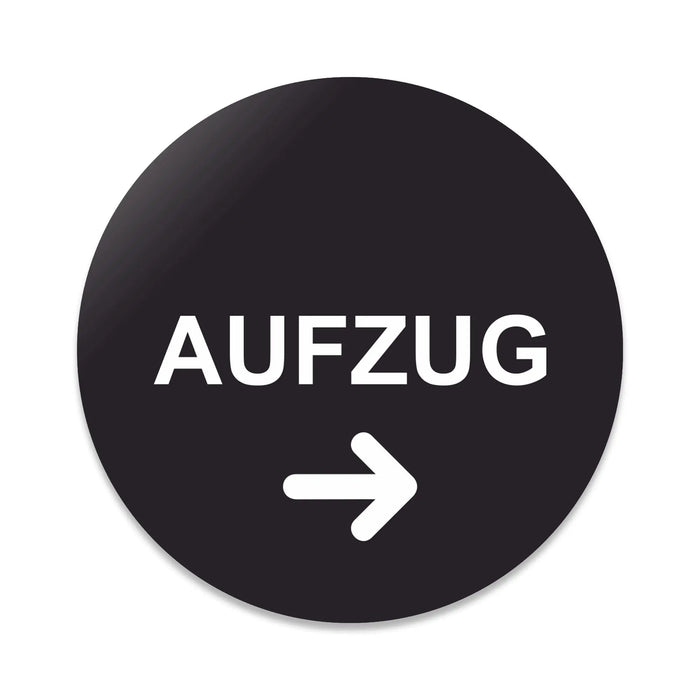 Blacked LaserTEC Leitsysteme - Acryl Schild - Rund 10 cm Durchmesser - Selbstklebend - Schwarz Matt - UV beständig - Für Innen und Außen (Achtung)