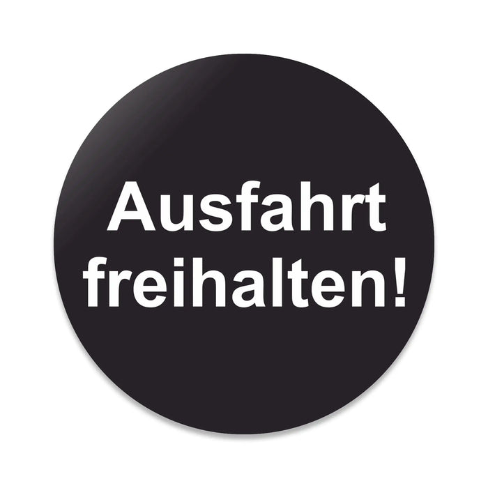 Blacked LaserTEC Leitsysteme - Acryl Schild - Rund 10 cm Durchmesser - Selbstklebend - Schwarz Matt - UV beständig - Für Innen und Außen (Achtung)