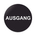 Blacked LaserTEC Leitsysteme - Acryl Schild - Rund 10 cm Durchmesser - Selbstklebend - Schwarz Matt - UV beständig - Für Innen und Außen (Achtung)