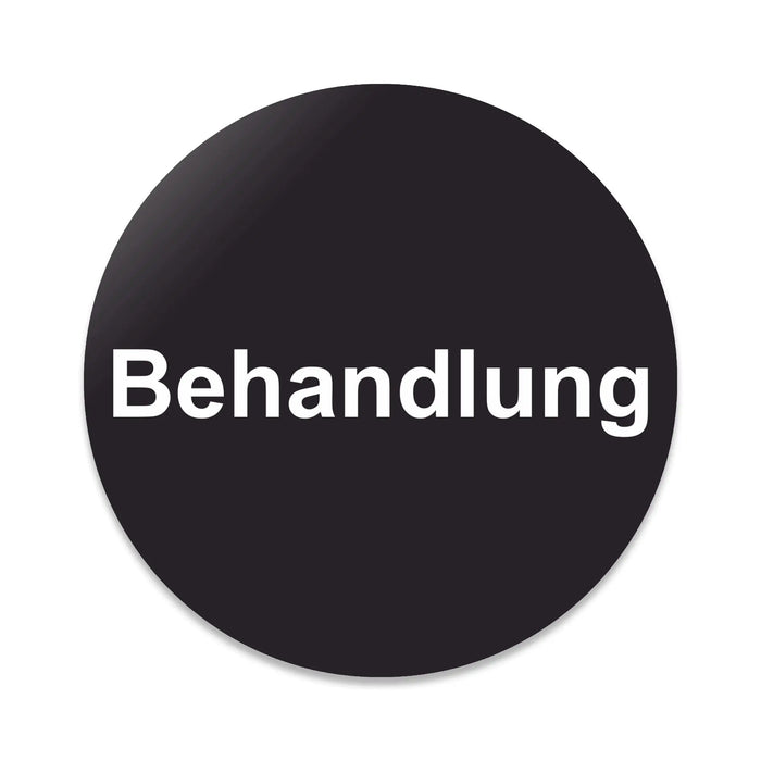Blacked LaserTEC Leitsysteme - Acryl Schild - Rund 10 cm Durchmesser - Selbstklebend - Schwarz Matt - UV beständig - Für Innen und Außen (Achtung)