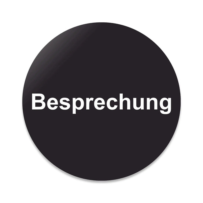 Blacked LaserTEC Leitsysteme - Acryl Schild - Rund 10 cm Durchmesser - Selbstklebend - Schwarz Matt - UV beständig - Für Innen und Außen (Achtung)