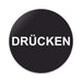 Blacked LaserTEC Leitsysteme - Acryl Schild - Rund 10 cm Durchmesser - Selbstklebend - Schwarz Matt - UV beständig - Für Innen und Außen (Achtung)