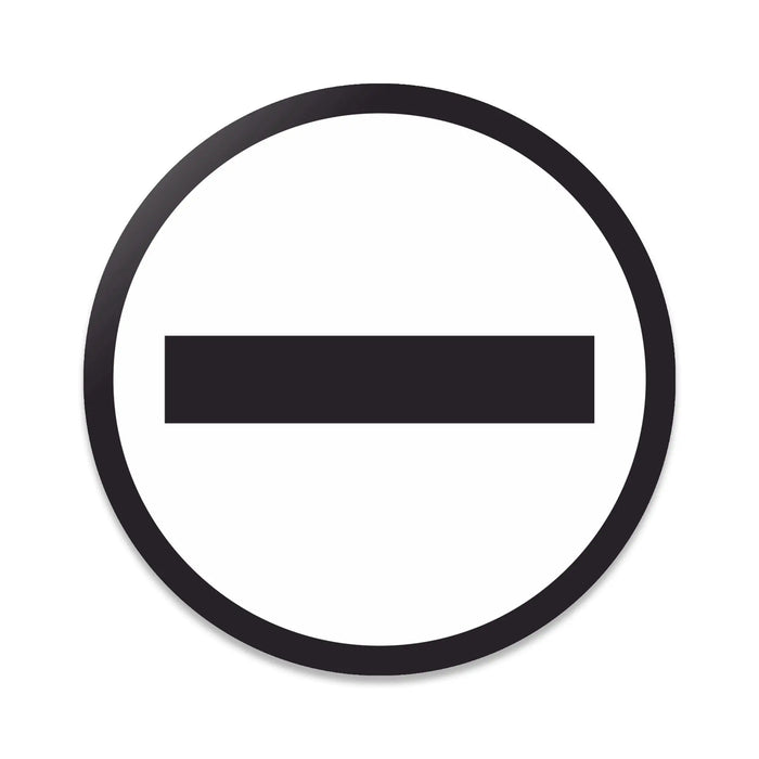 Blacked LaserTEC Leitsysteme - Acryl Schild - Rund 10 cm Durchmesser - Selbstklebend - Schwarz Matt - UV beständig - Für Innen und Außen (Achtung)