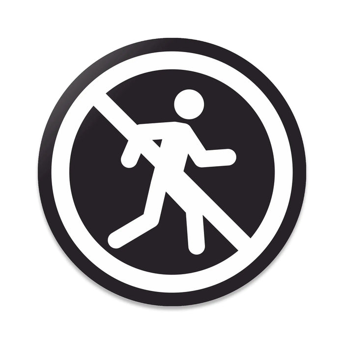 Blacked LaserTEC Leitsysteme - Acryl Schild - Rund 10 cm Durchmesser - Selbstklebend - Schwarz Matt - UV beständig - Für Innen und Außen (Achtung)