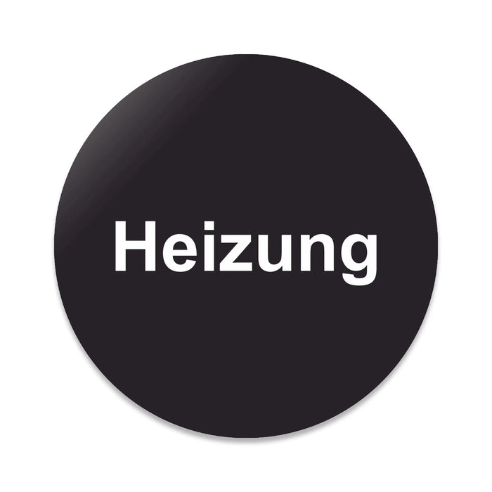 Blacked LaserTEC Leitsysteme - Acryl Schild - Rund 10 cm Durchmesser - Selbstklebend - Schwarz Matt - UV beständig - Für Innen und Außen (Achtung)
