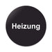 Blacked LaserTEC Leitsysteme - Acryl Schild - Rund 10 cm Durchmesser - Selbstklebend - Schwarz Matt - UV beständig - Für Innen und Außen (Achtung)