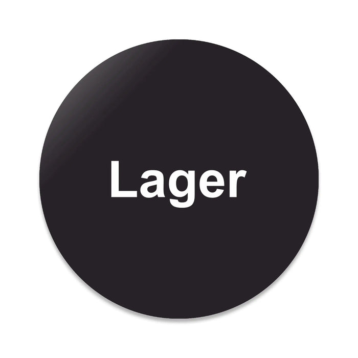 Blacked LaserTEC Leitsysteme - Acryl Schild - Rund 10 cm Durchmesser - Selbstklebend - Schwarz Matt - UV beständig - Für Innen und Außen (Achtung)