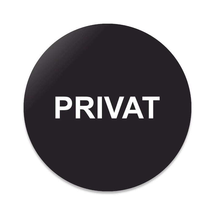Blacked LaserTEC Leitsysteme - Acryl Schild - Rund 10 cm Durchmesser - Selbstklebend - Schwarz Matt - UV beständig - Für Innen und Außen (Achtung)