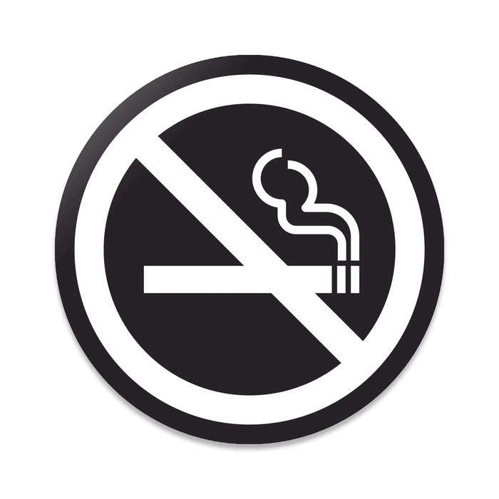 Blacked LaserTEC Leitsysteme - Acryl Schild - Rund 10 cm Durchmesser - Selbstklebend - Schwarz Matt - UV beständig - Für Innen und Außen (Achtung)