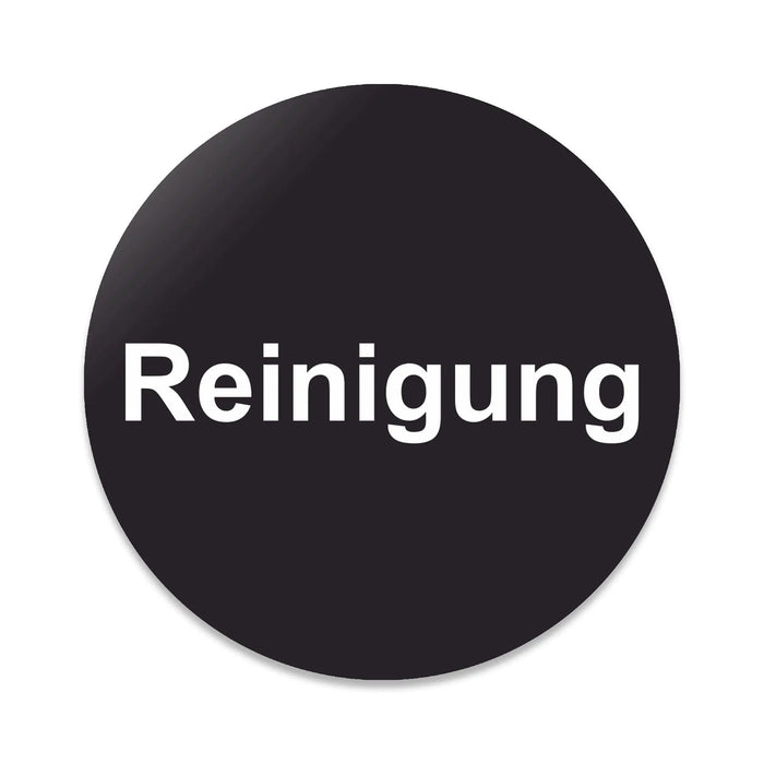 Blacked LaserTEC Leitsysteme - Acryl Schild - Rund 10 cm Durchmesser - Selbstklebend - Schwarz Matt - UV beständig - Für Innen und Außen (Achtung)