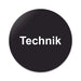Blacked LaserTEC Leitsysteme - Acryl Schild - Rund 10 cm Durchmesser - Selbstklebend - Schwarz Matt - UV beständig - Für Innen und Außen (Achtung)