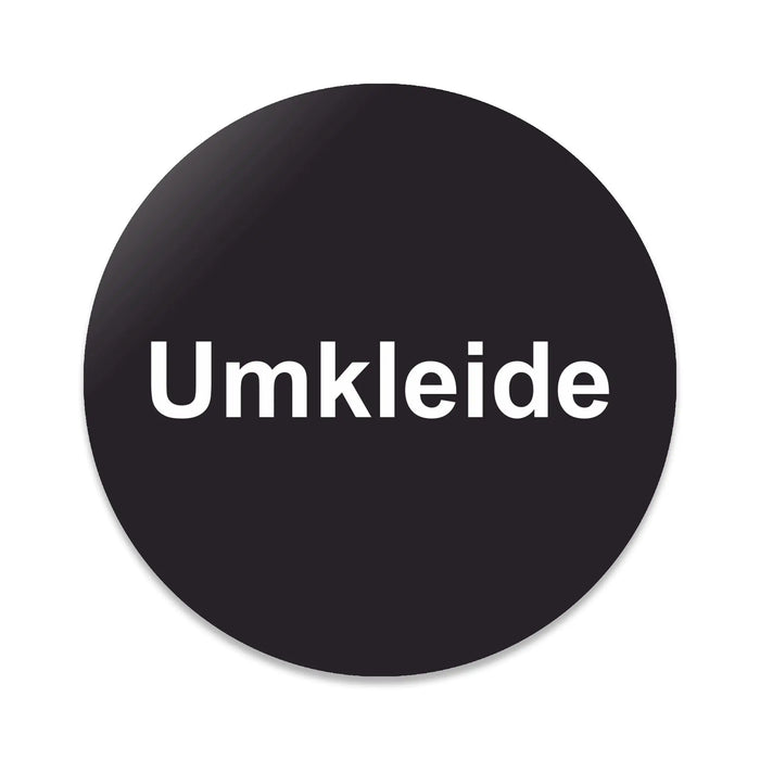 Blacked LaserTEC Leitsysteme - Acryl Schild - Rund 10 cm Durchmesser - Selbstklebend - Schwarz Matt - UV beständig - Für Innen und Außen (Achtung)