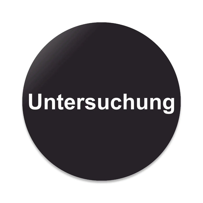 Blacked LaserTEC Leitsysteme - Acryl Schild - Rund 10 cm Durchmesser - Selbstklebend - Schwarz Matt - UV beständig - Für Innen und Außen (Achtung)