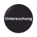 Blacked LaserTEC Leitsysteme - Acryl Schild - Rund 10 cm Durchmesser - Selbstklebend - Schwarz Matt - UV beständig - Für Innen und Außen (Achtung)