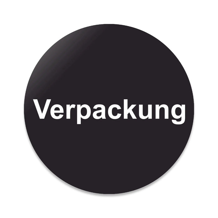 Blacked LaserTEC Leitsysteme - Acryl Schild - Rund 10 cm Durchmesser - Selbstklebend - Schwarz Matt - UV beständig - Für Innen und Außen (Achtung)