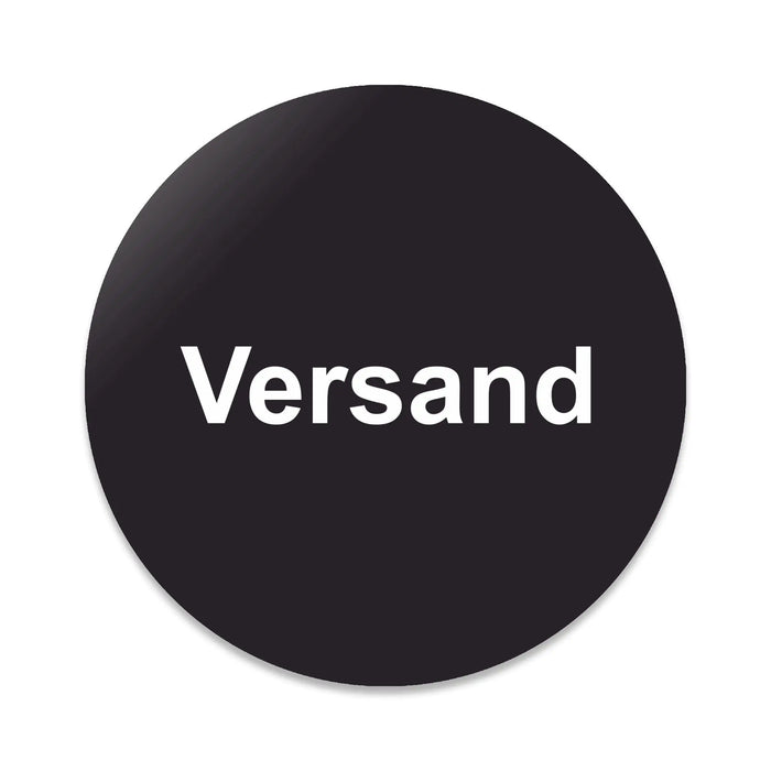 Blacked LaserTEC Leitsysteme - Acryl Schild - Rund 10 cm Durchmesser - Selbstklebend - Schwarz Matt - UV beständig - Für Innen und Außen (Achtung)