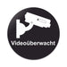 Blacked LaserTEC Leitsysteme - Acryl Schild - Rund 10 cm Durchmesser - Selbstklebend - Schwarz Matt - UV beständig - Für Innen und Außen (Achtung)