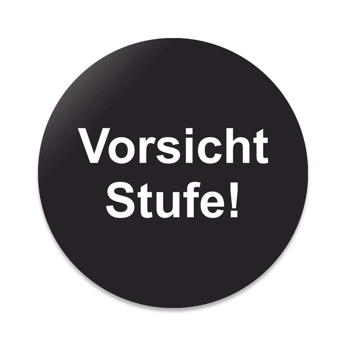Blacked LaserTEC Leitsysteme - Acryl Schild - Rund 10 cm Durchmesser - Selbstklebend - Schwarz Matt - UV beständig - Für Innen und Außen (Achtung)