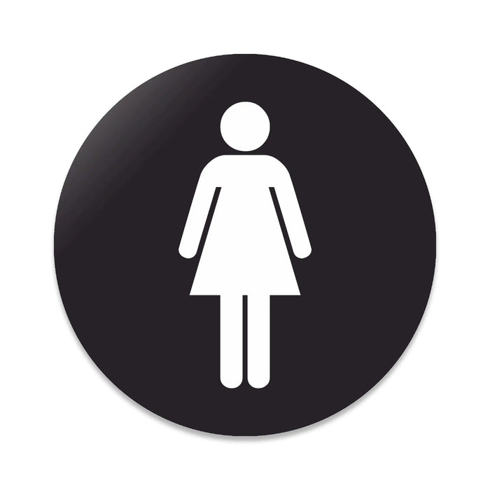 Blacked LaserTEC Leitsysteme - Acryl Schild - Rund 10 cm Durchmesser - Selbstklebend - Schwarz Matt - UV beständig - Für Innen und Außen (Achtung)