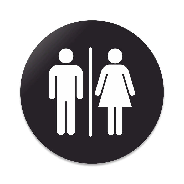 Blacked LaserTEC Leitsysteme - Acryl Schild - Rund 10 cm Durchmesser - Selbstklebend - Schwarz Matt - UV beständig - Für Innen und Außen (Achtung)