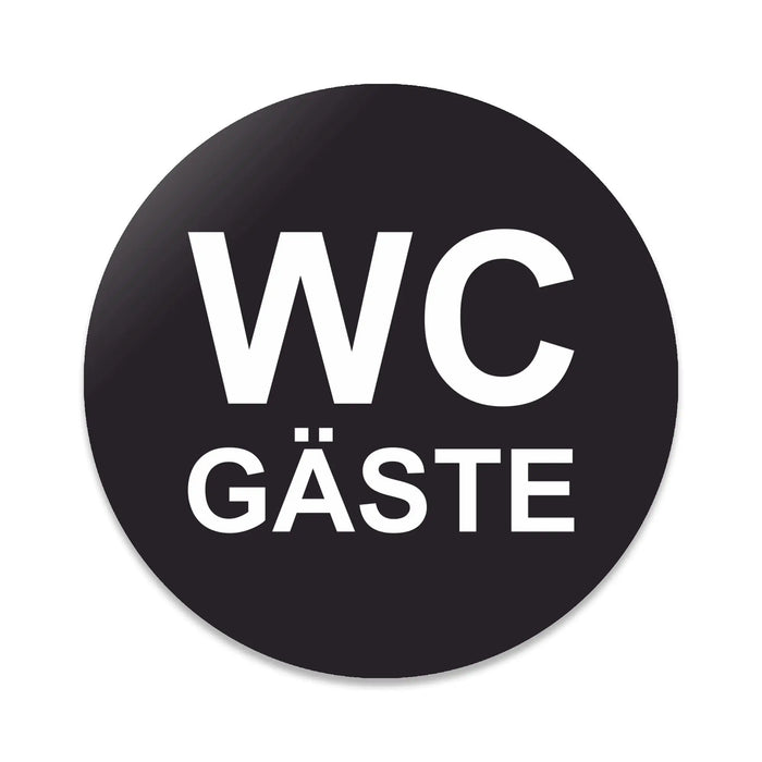Blacked LaserTEC Leitsysteme - Acryl Schild - Rund 10 cm Durchmesser - Selbstklebend - Schwarz Matt - UV beständig - Für Innen und Außen (Achtung)