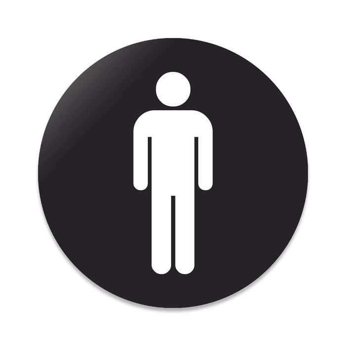 Blacked LaserTEC Leitsysteme - Acryl Schild - Rund 10 cm Durchmesser - Selbstklebend - Schwarz Matt - UV beständig - Für Innen und Außen (Achtung)