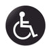 Blacked LaserTEC Leitsysteme - Acryl Schild - Rund 10 cm Durchmesser - Selbstklebend - Schwarz Matt - UV beständig - Für Innen und Außen (Achtung)
