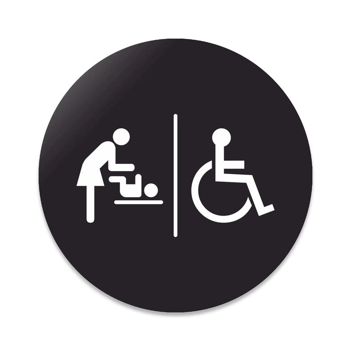 Blacked LaserTEC Leitsysteme - Acryl Schild - Rund 10 cm Durchmesser - Selbstklebend - Schwarz Matt - UV beständig - Für Innen und Außen (Achtung)